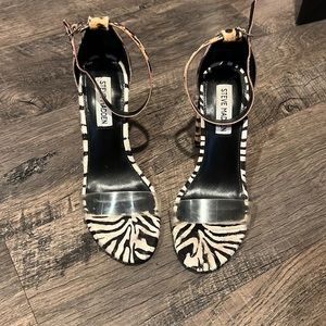 Steve Madden Carson Leopard & Zebra Animal Print Chunk Heels